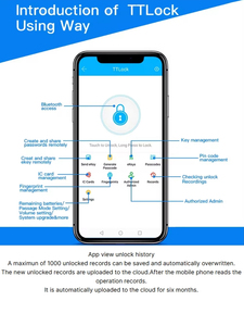 <b>Smart</b> Digital Door <b>Lock</b> With Password Keypad And Fingerprint Sensor For Wood Door Bluetooth Connectivity - Product Image 4