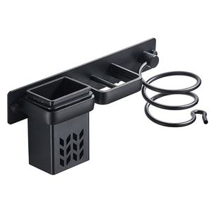 壁挂式吹风机储物盒，带口红架化妆刷架工具收纳器 - Product Image 1