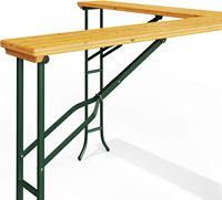 Ensemble de 3 bancs de table à bière en bois