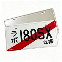 Vente flash - Plaque d'immatriculation personnalisée style JDM pas chère, plaque de voiture en aluminium pour tuning et stylisation automobile, création graphique/logo personnalisé pris en charge