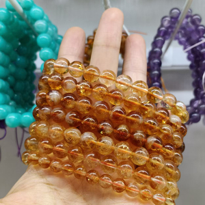 <span class=keywords><strong>Bracelet</strong></span> de perles de citrine brésilienne naturelle Accessoire de bijoux en pierres précieuses Bracelets de perles de pierre de cristal pour femmes hommes - Product Image 6