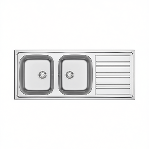 Fregadero Empotrado de Acero Inoxidable de 120x50 cm con Escurridor Izquierdo para Cocina - Product Image 3