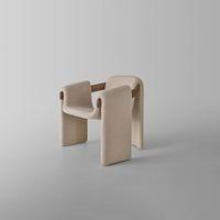 Fauteuil individuel IDAO Nordic Minimalist en forme de M, chaise de salle à manger en tissu avec revêtement unique, modèle 414, chaise de loisirs