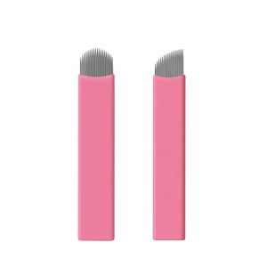 เข็มสักคิ้วแบบใช้แล้วทิ้ง สีดำชมพู ปลายเฉียง รุ่น F <span class=keywords><strong>U18</strong></span> 0.15 มม. ใบมีด U สำหรับไมโครเบลดดิ้ง นาโน - Product Image 4