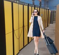 Casier à bagages intelligent en libre-service, armoire de stockage temporaire intelligente pour objets personnels avec plusieurs modes de paiement, pour aéroport et hôtel