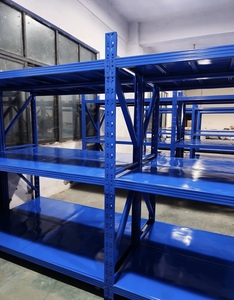 YC-021 5-Layer Heavy-Duty <b>Steel</b> Storage <b>Rack</b> Zinc Coated 150kg Load Capacity Corrosion Protection Shelf Stacking - Product Image 5