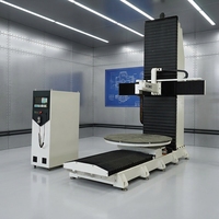 Routeur CNC vertical 5 axes Rongchi NC Studio Syntec pour la sculpture et la gravure de statues en mousse avec table tournante