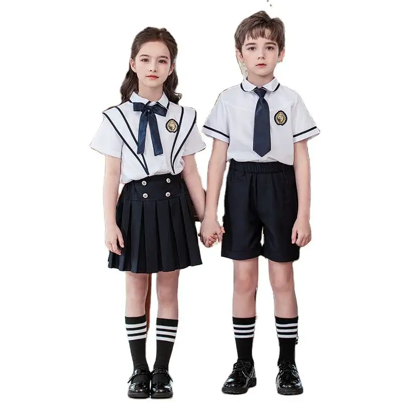 Fabrika doğrudan tedarik özel rozetleri okul üniforması çocuklar için birincil okul üniforması s giyim tasarım hizmetleri