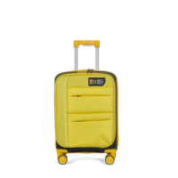 2025 Nouveau Design 20 Pouces Ouverture Frontale Souple PP et Ensemble de Bagages en Aluminium Chariot Mixte 3 Pièces avec Construction Durable