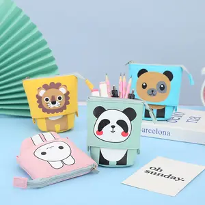 In Voorraad Staande Etui Leuke Dieren Telescopische Pen Houder Briefpapier Pouch Gepersonaliseerde Etui