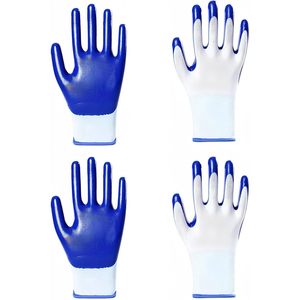 Guantes de seguridad para el trabajo, de látex, texturizados, antideslizantes, de cobertura completa, para jardinería, construcción, almacén, talla grande - Product Image 1