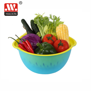हैक्सिसिन 3. 5qt/5qt/6.5qt/6.5qt/6.5qt Bpa मुक्त प्लास्टिक फल और सब्जी वाशिंग बास्केट 2 कटोरे में - Product Image 6