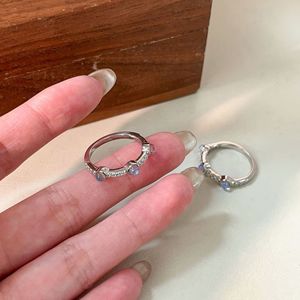 Anillo de plata de ley Ruitai S925 con piedra lunar para el dedo índice, joyería para mujer, uso diario - Product Image 2