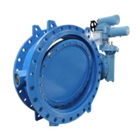 Chine Usine DN1000mm PN16 Vanne papillon à double décalage à bride d'actionneur électrique en fonte ductile avec EPDM pour l'eau