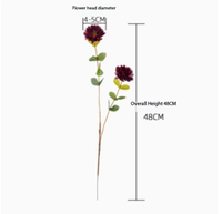 Chrysanthèmes artificiels en céramique en gros, fausses fleurs artisanales pour bouquet de mariage, décoration rustique pour vase DIY à la maison