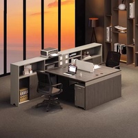 Bureau de direction de luxe moderne en bois avec tiroirs pour bureau de PDG, directement de l'usine