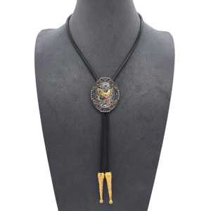 Collier Polo MY HQBL en Alliage Métallique Tête et Sabots de Cheval avec Cordon en <span class=keywords><strong>Cuir</strong></span>, Écologique, Style Décontracté et Tendance, Logo Personnalisable - Product Image 4
