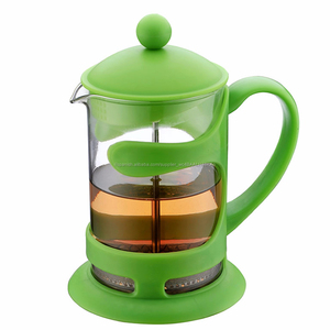 Impresión personalizada de vidrio de borosilicato francés prensa termo de café de plástico émbolo - Product Image 4