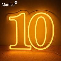 Letrero LED de Neón con Número de Cumpleaños del 1 al 9, Luz Acrílica Regulable, Alimentación por USB, Entrega Rápida para Fiestas de Cumpleaños y Fondos de Boda