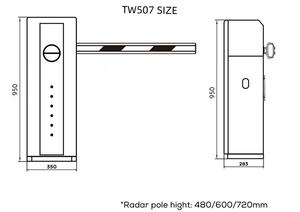 RFID Hız Ayarlı Bariyer Kapısı Sistemi Fırçasız Motor Sıkışma Önleyici 2 Yönlü Otomatik Otopark Katlanır Kol Bariyeri - Product Image 6