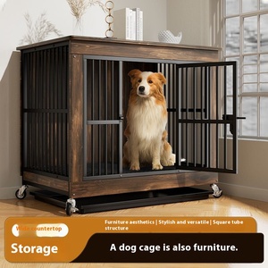 Luxus-Hunde villa aus Holz mit geräumigem oberem Regal zur Aufbewahrung von Haustieren mit Tabletts til Toilette Hunde kiste Pet House <span class=keywords><strong>Bed</strong></span> - Product Image 2