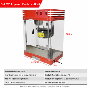Commercial Popcorn Machine with 8 Oz Kettle Movie Theater Popper <strong>Gourmet</strong> Popcorn Maker Machine with Nonstick Popcorn Kettle - Product Image 5