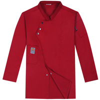 Hauts de travail pour cuisinier hommes, manches longues, uniforme d'hôtel avec Logo personnalisé, Restaurant de cantine, cuisine, vente en gros