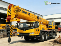 Grue sur camion XCMG QY80K5D d'occasion, 80 tonnes, flèche de 47 m, grue hydraulique mobile, équipement de levage pour travaux de construction lourde