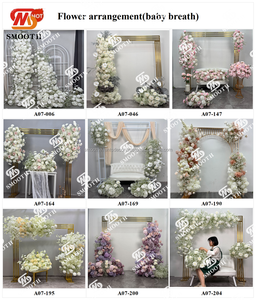 SMOOTH Blue Flower Runner Artificial Flower Decoration for Wedding Flower <b>Stand</b> <b>Backdrop</b> for Event Props - Product Image 3