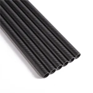 High Strength Light Weight Glossy 3 18k Woven Carbon Fiber Roll Tube/Carbon FibreパイプFor Sports Equipment/Automobile Industry