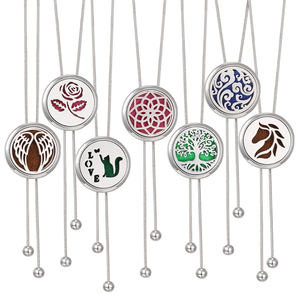 Aroma therapie Schmuck Halskette Medaillon Anhänger Verstellbare Schlangen kette Edelstahl Lange Quaste Öl Diffusor Parfüm Halskette - Product Image 1