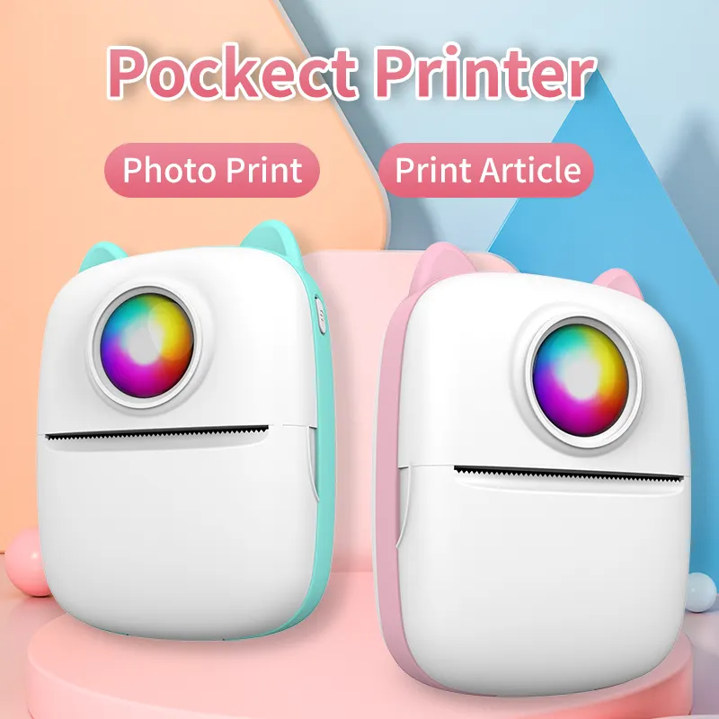 Digital Photo Thermal Label Printer Mini Printer Portable Impresora Portatil Pocket Thermal Printer