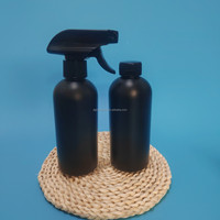 En stock – Flacon pulvérisateur à gâchette vide en PEHD noir, 300 ml, 500 ml, 10 oz, 16 oz, pour nettoyant plastique et savon liquide rechargeable