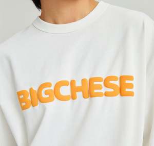 Vente en gros Contton O-cou Plus Size T-shirts unis personnalisés 3d Foam Puff Sérigraphie logo T-shirt surdimensionné pour hommes - Product Image 3