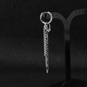 Pendientes de Acero de Titanio al por Mayor, Estilo <span class=keywords><strong>BTS</strong></span> <span class=keywords><strong>Jimin</strong></span>, Pendientes Minimalistas con Clip para Hombre y Mujer, Joyería Punk - Product Image 3