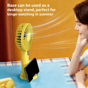 1200mAh USB Rechargeable Low Noise 3 Wind Speeds with Phone <b>Bracket</b> Handheld/Desktop Mini Fan - Product Image 2