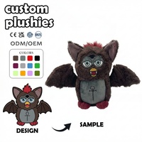Peluche de Opossum Personalizado con Overol de Mezclilla y Forro de Malla, Peluche de Animal de Peluche con Pelaje Suave