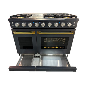 Gas <b>Range</b> 48-inch 8-burner With Oven Convection Freestanding Black Stainless Steel Cooktop American Style - Product Image 5