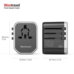 Wontravel Bộ Chuyển Đổi Du Lịch Điện Quốc Tế Thông Dụng USB Type C Kép Bộ Chuyển Đổi Phích Cắm Du Lịch Châu Âu Chuyển Đổi <span class=keywords><strong>4</strong></span> Trong <span class=keywords><strong>1</strong></span> - Product Image 6