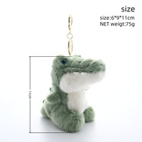 En stock Porte-clés crocodile en peluche super doux, animal en peluche alligator, porte-clés mignon, breloque de sac d'anniversaire, cadeau pour enfants 11cm