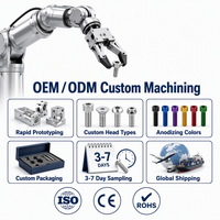 Vis de robot CNC de précision en alliage d'aluminium à tête hexagonale M2 M3 M4 M5 M6 M8 pour la robotique, l'automatisation, OEM personnalisé