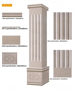 วิลล่าสไตล์ยุโรป เสาโรมัน กระเบื้อง ประตู คิวบอร์ด หน้าต่าง โครงอิฐ ลายเส้น <span class=keywords><strong>บ้าน</strong></span>สร้างเองในชนบท กำแพงภายนอก รั้ว แบบเลียนแบบ - Product Image 2