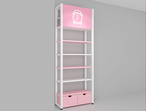 Tienda de mijo Boutique, <span class=keywords><strong>iluminación</strong></span> LED, combinación de madera de acero, estante escalonado duradero personalizable, exhibición de tienda de joyería de supermercado - Product Image 5