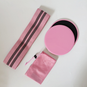 Fascia di resistenza per allenamento a casa con esercizi rosa - Product Image 3