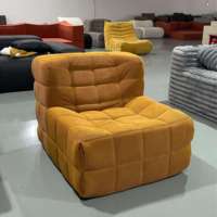 Canapé 1 place en velours côtelé de luxe, mousse haute résilience, ensemble de meubles modulaires pour salon, fauteuil lounge moderne pour appartement