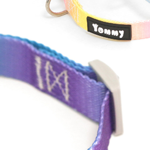 Idéal pour les grands chiens pesant de 25 à 45 kg Collier et laisse pour animaux de compagnie changeant de couleur arc-en-ciel 2,5*40-60 cm - Product Image 2