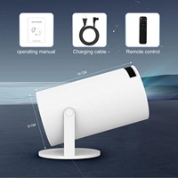 Proyector Mini Portátil HY300 Pro+ 4K Full HD 720P, con Sistema Android 14, WiFi y Bluetooth, para Hogar y Dormitorio, Novedad 2025