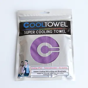 Serviette de refroidissement en microfibre avec logo personnalisé serviette de sport yoga sur glace en gros serviette de GYM golf coo instantanée avec emballage personnalisé