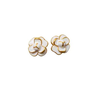 Rose Flower Stud Earrings for Sensitive Ears Hypoallergenic, Cute Gold And Silver Ear Studs for Women Girl, Nickel Free