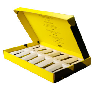 Boîte d'emballage cosmétique personnalisée avec logo pour coffret cadeau <span class=keywords><strong>de</strong></span> bouteilles <span class=keywords><strong>de</strong></span> shot énergétique, boîtes d'expédition jaunes, étiquette, emballage et conditionnement - Product Image 6